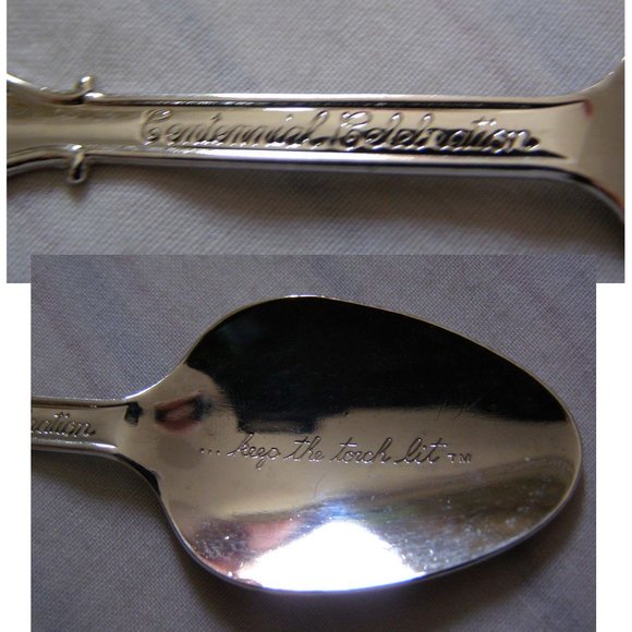 Vintage 1982 Nickel Silver SL/EI FDN Inc. Statue of Liberty Centennial Spoon - Picture 5 of 5